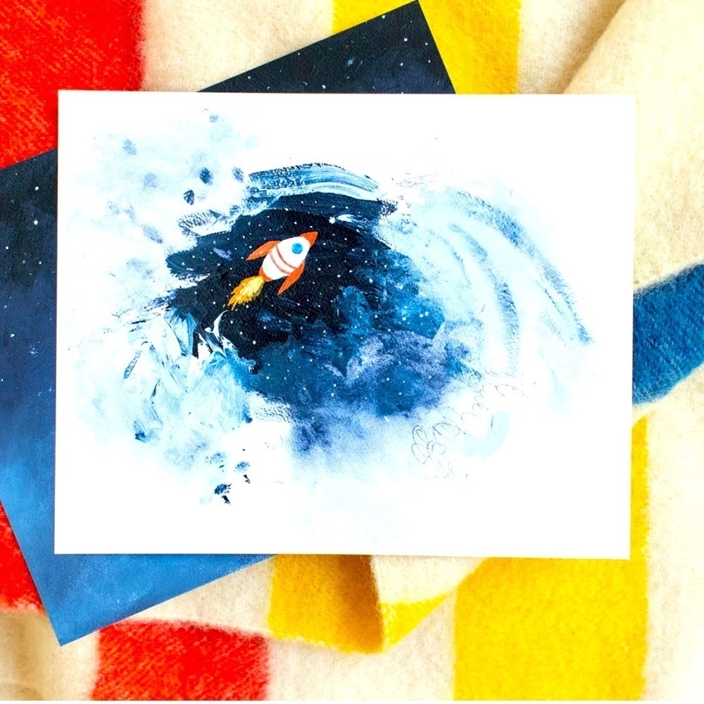 Lindsey Letters Rah Rah Rocket Print 11x14 (14x11) Print Only New in Wrapping